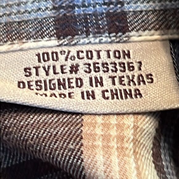 Powder River Outfitters snap closure flannel shirt L - Picture 7 of 9